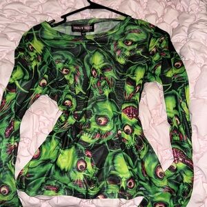 Transparent skull design top